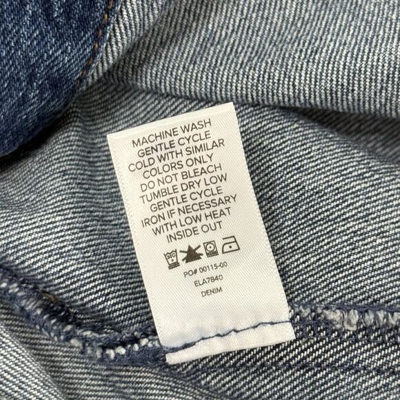 Evereve Denim Shirt Dress Button Front Long Sleeve Medium Wash Women’s Small NWT - Picture 9 of 9